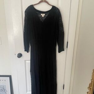 Style & Co. Elegant Black Lace Long Sleeve Dress